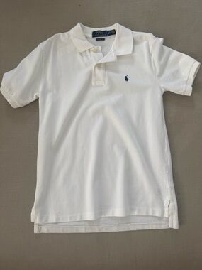Polo by Ralph Lauren Kids White Polo with Navy Logo